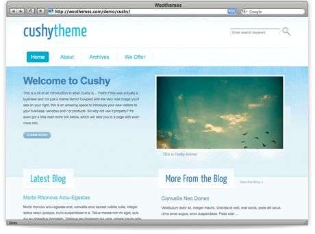 cushy blue - Cushy - Premium Wordpress Theme