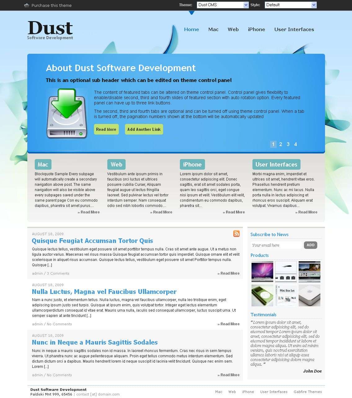 Dust WordPress CMS Theme - Dust Wordpress Theme