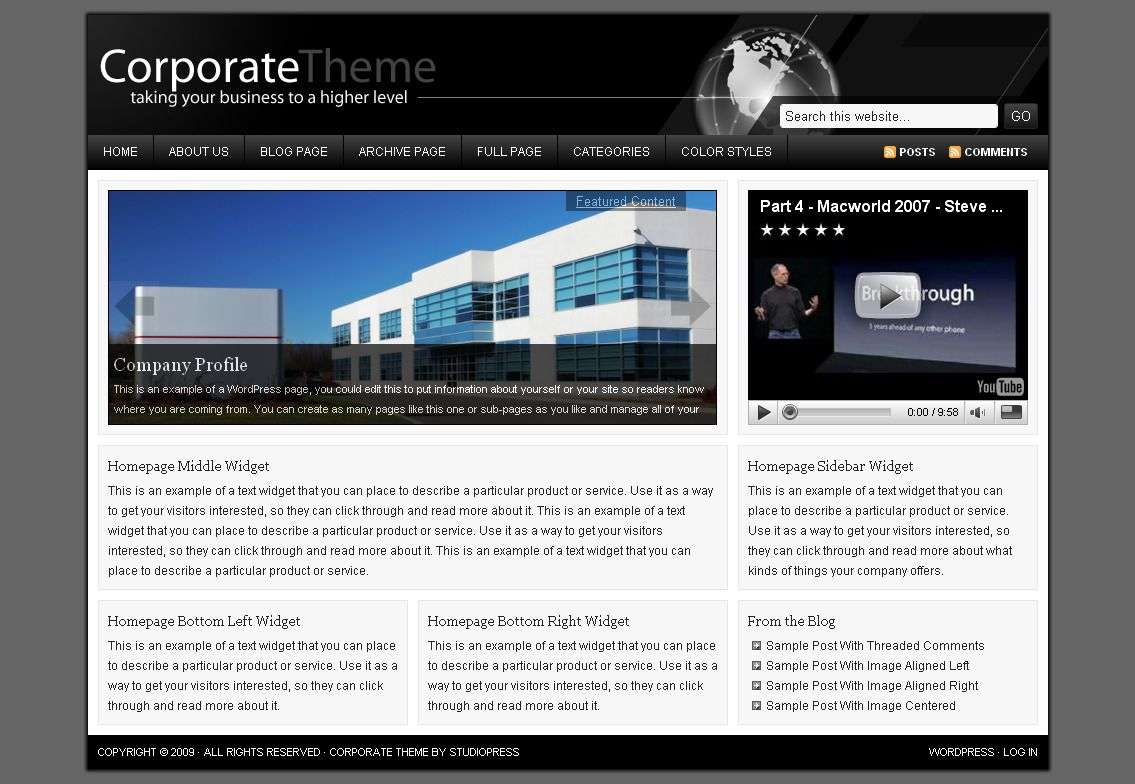coporate studiopress - Corporate WordPress Theme