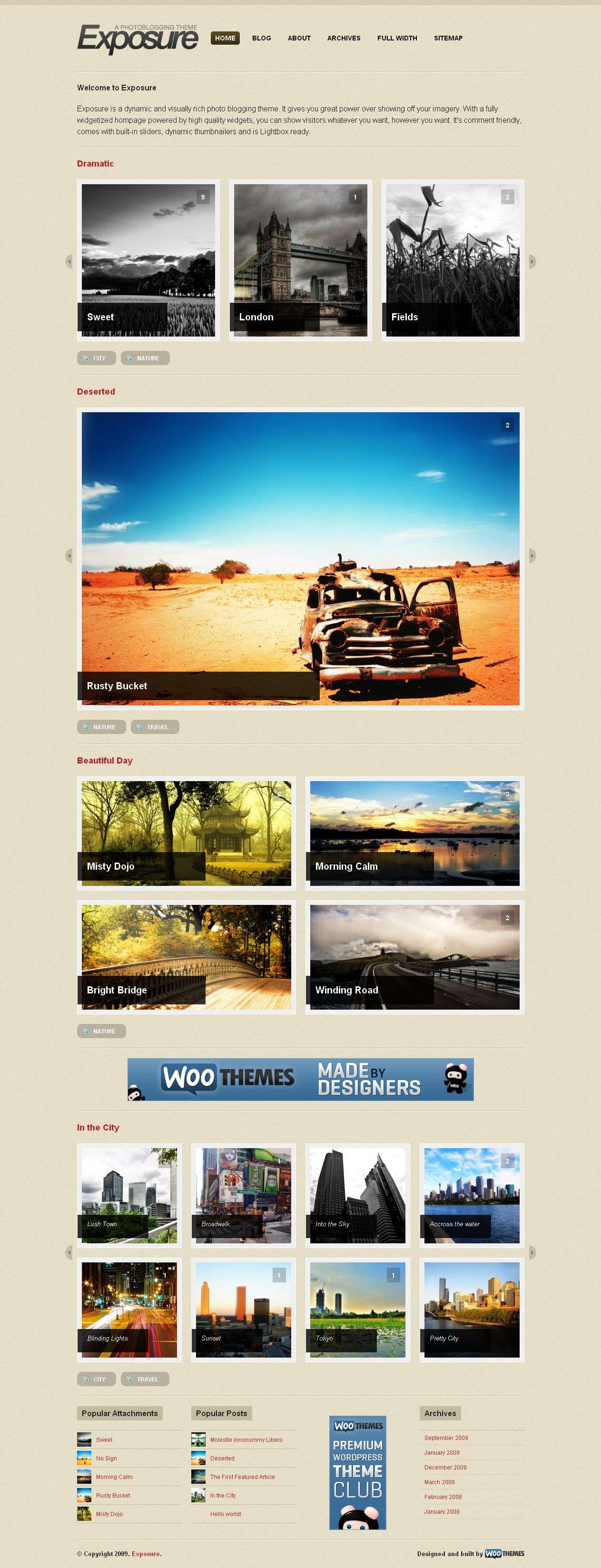 exposure woothemes premium photo wordpress theme - Exposure Wordpress Theme