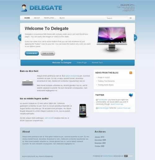 Delegate WordPress Theme