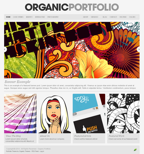 organic portfolio wordpress theme - OrganicThemes Wordpress Themes