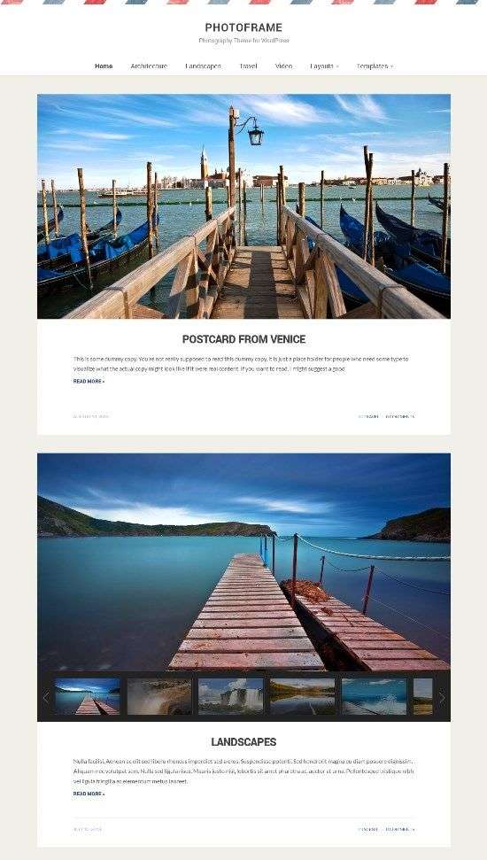 Photoframe WordPress Theme