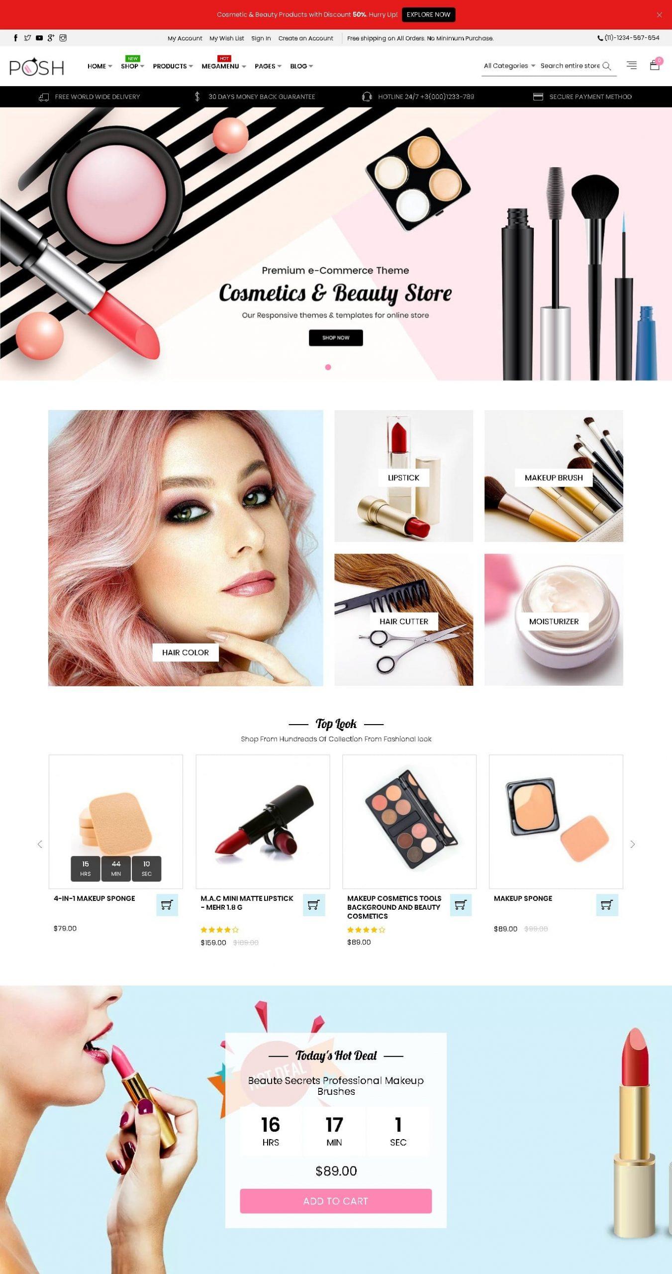 Cosmetics Beauty Shop Magento 2 Theme